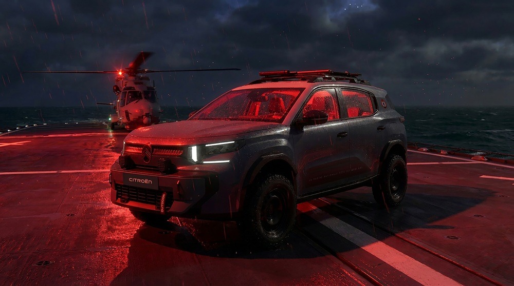 CITROEN-C3-Aircross-Marine-front-night